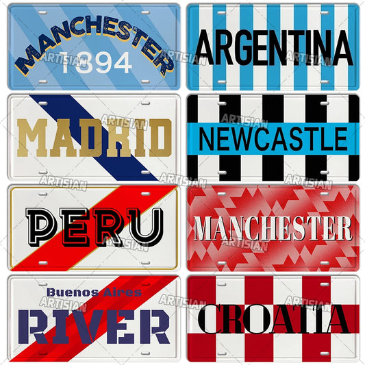 Plaque Métal Déco Murale Vintage foot-Fan2Foot