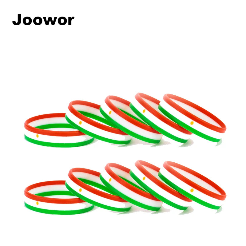 1pc Syria Flag Silicone Rubber Bracelets Sports Wrist Band Bangle for Women Men 1pcs FB-0003
