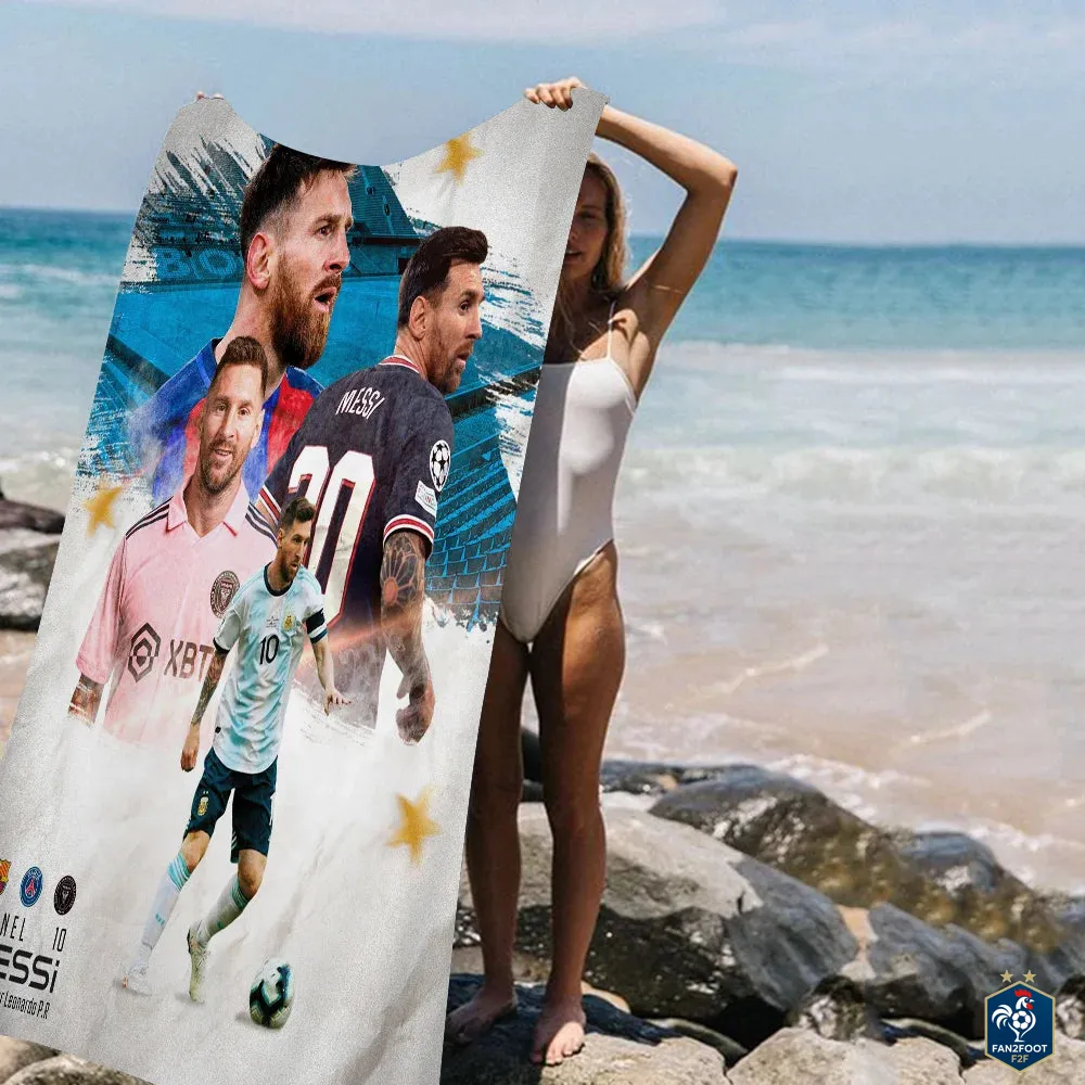 Serviette piscine Messi foot