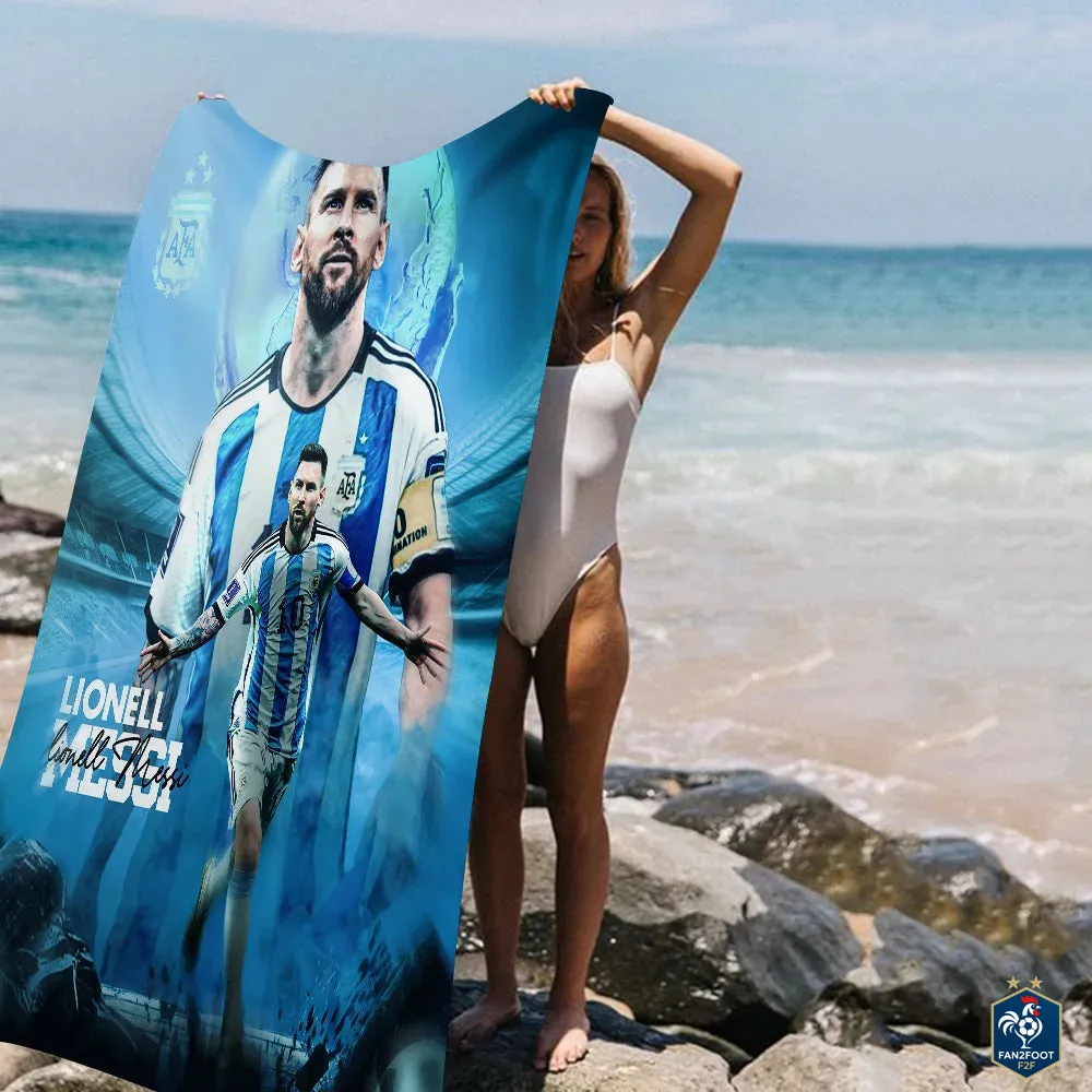 Serviette piscine Messi foot