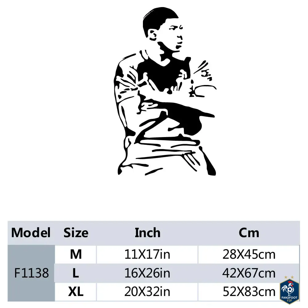 Sticker Mural Kylian Mbappé foot