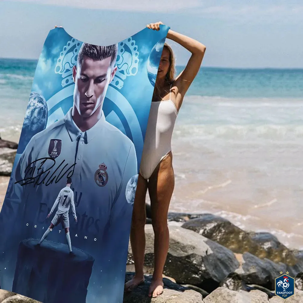 Serviette plage Cristiano Ronaldo CR7 foot