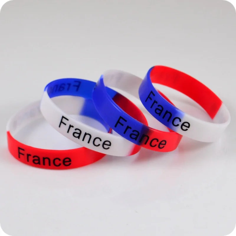 Lot de 25 Bracelets en Silicone France foot