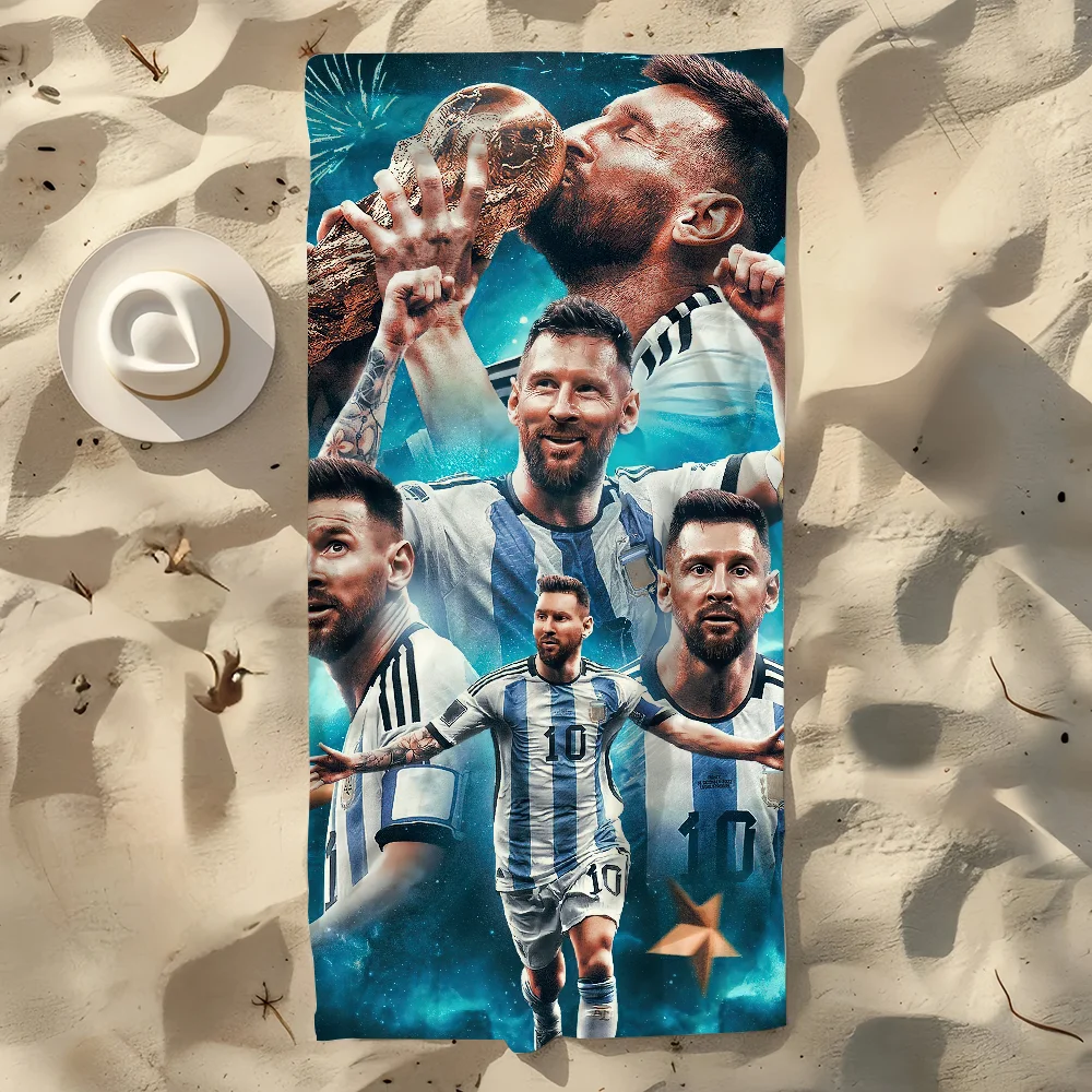 Serviette plage Messi foot