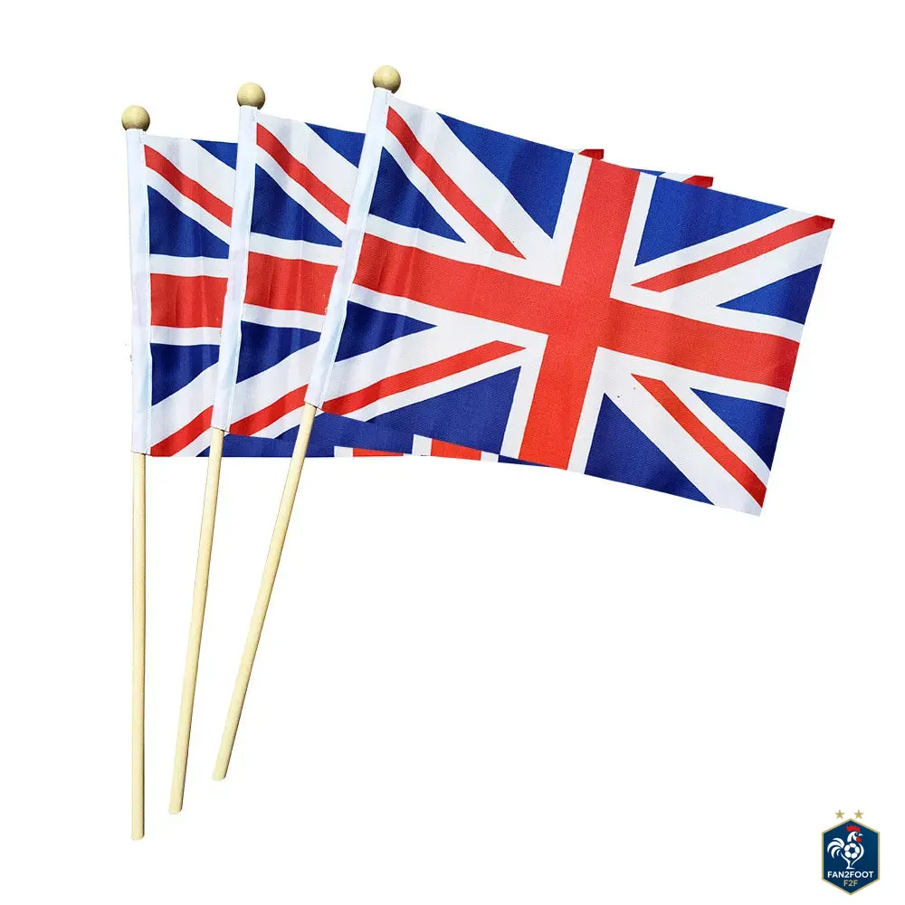 Lot de 10 Drapeaux à Main - Pays foot