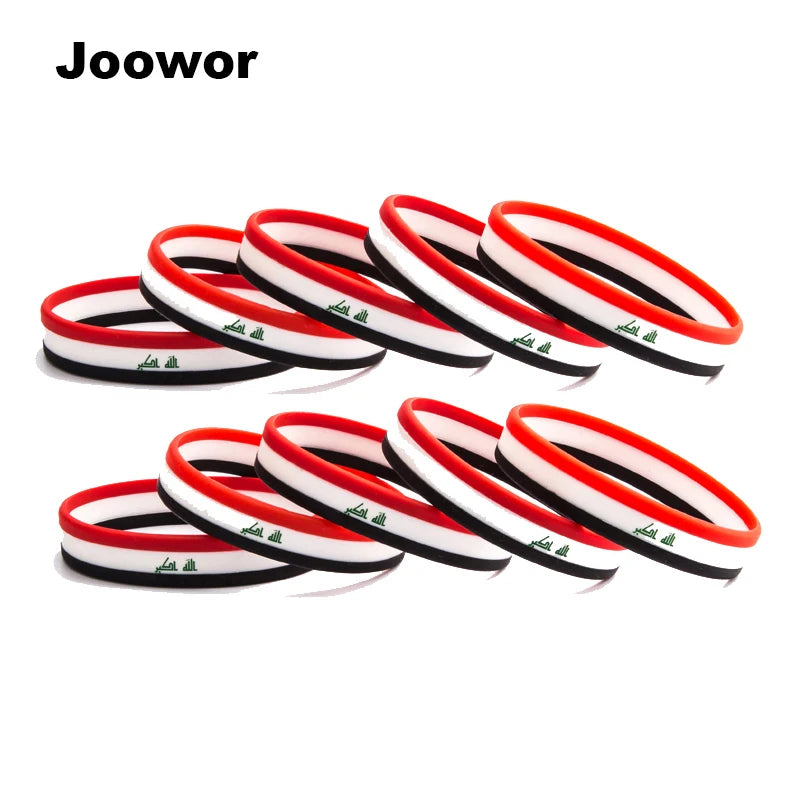 1pc Syria Flag Silicone Rubber Bracelets Sports Wrist Band Bangle for Women Men 1pcs FB-0003