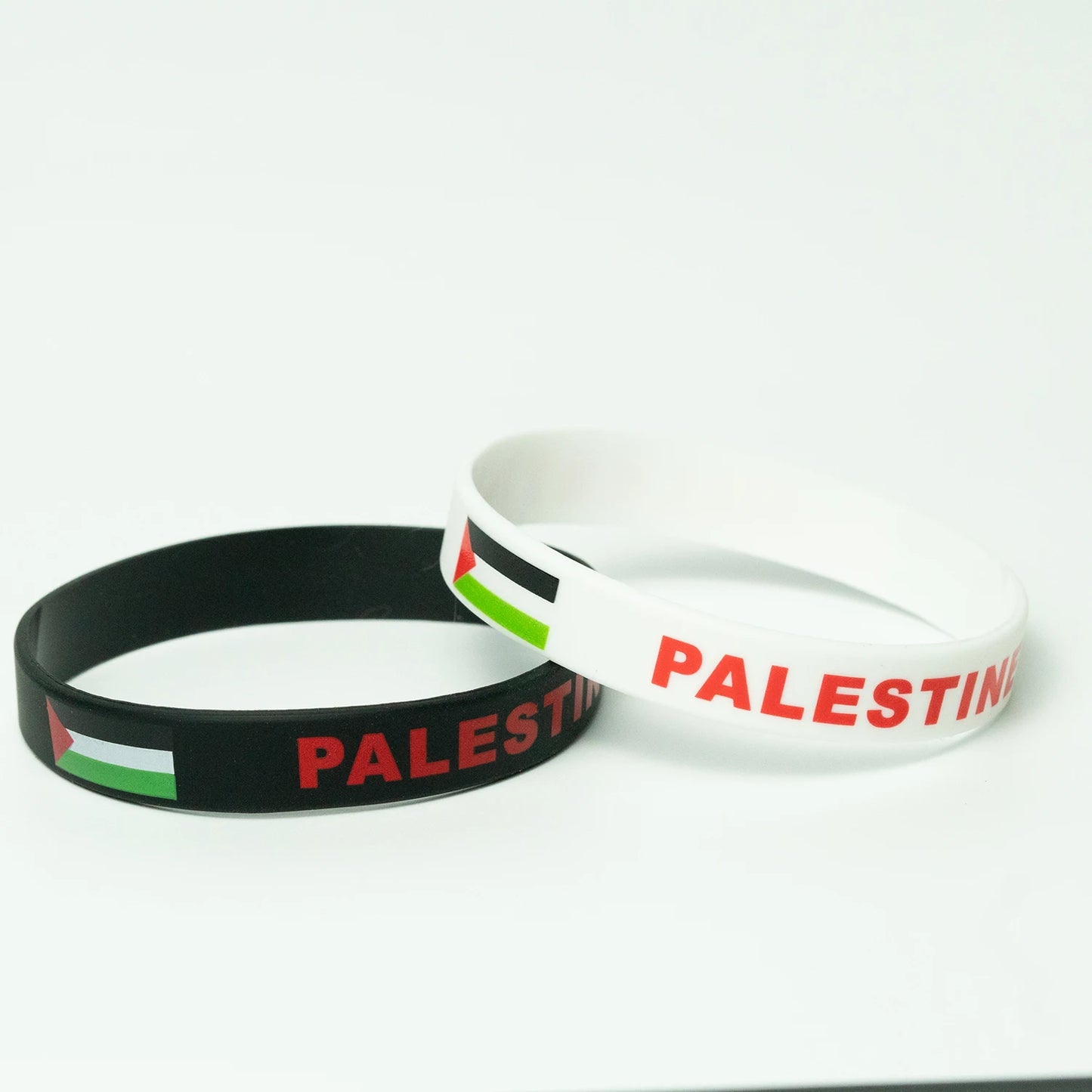 Lot de 2 Bracelets en Silicone Palestine foot