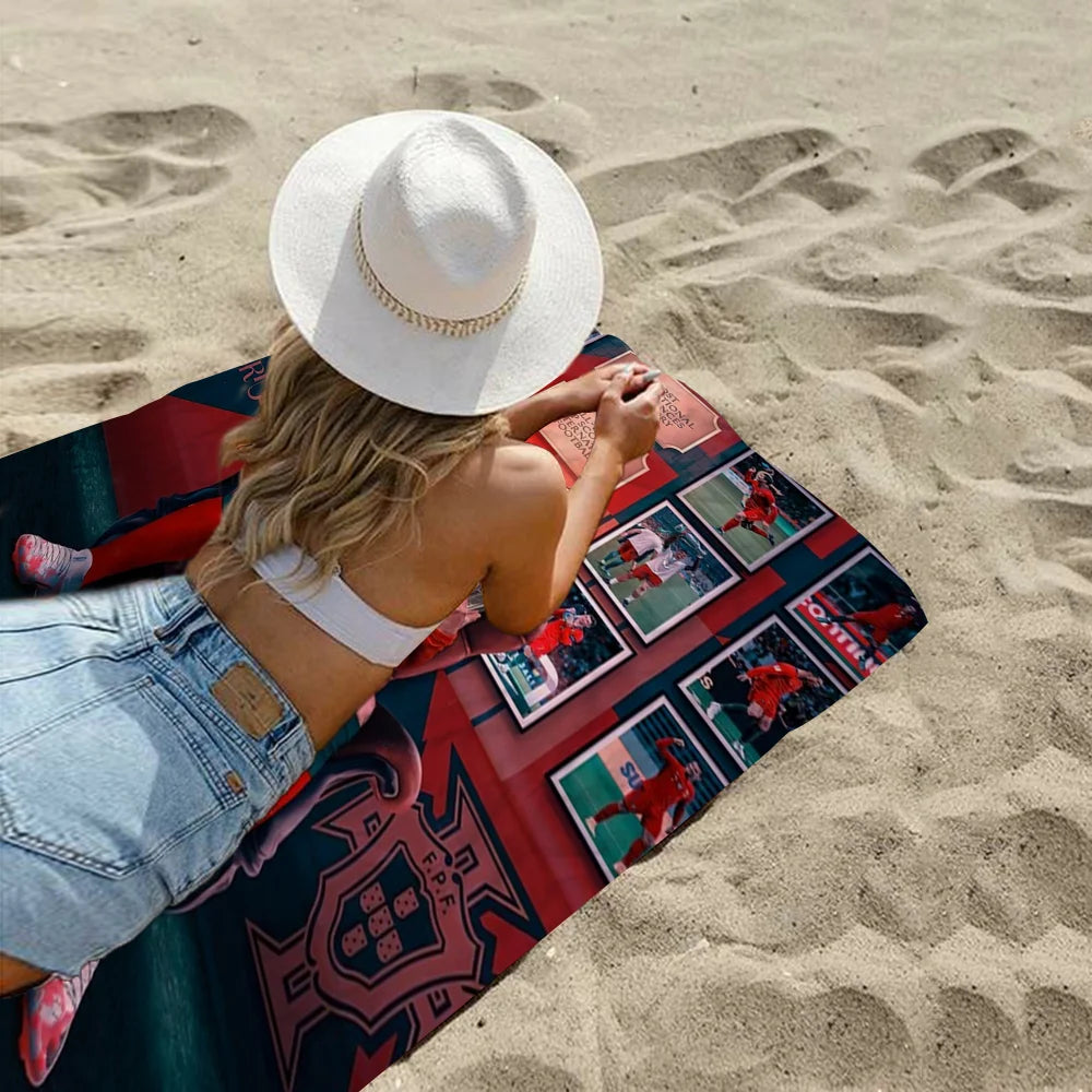Serviette plage Cristiano Ronaldo CR7 foot
