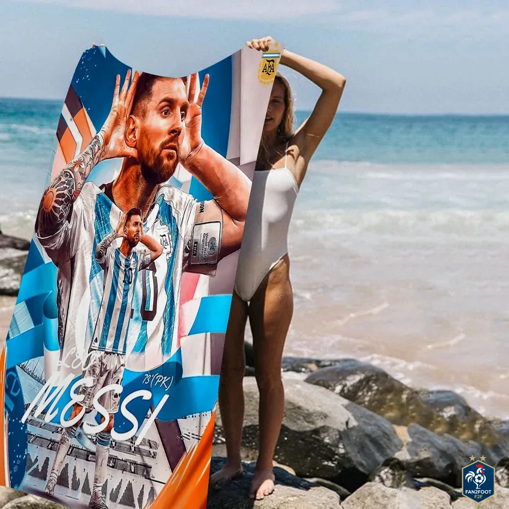 Serviette piscine Messi foot