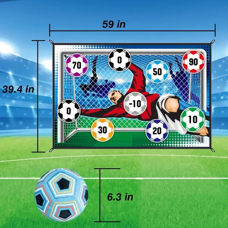 Jeu de Cible Football – Tapis de Tir avec Ballon Collant foot
