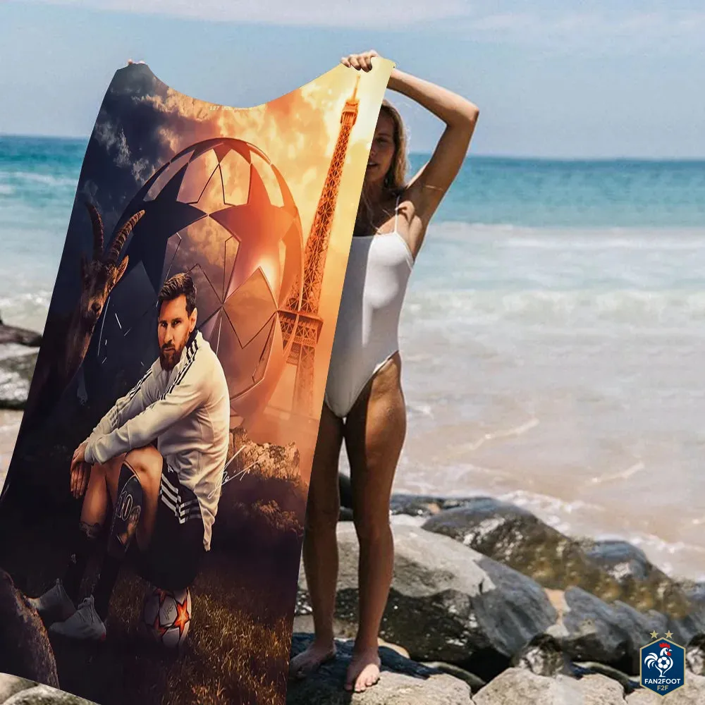 Serviette piscine Messi foot