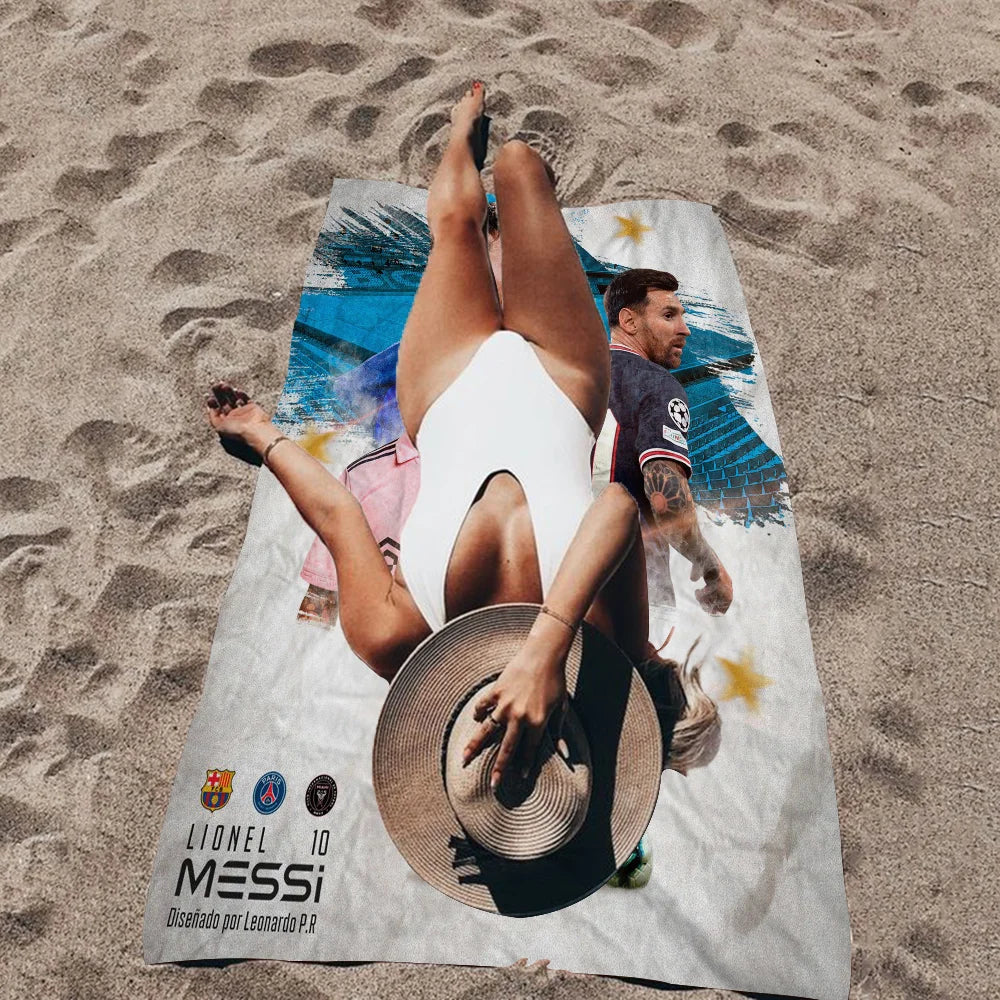 Serviette piscine Messi foot