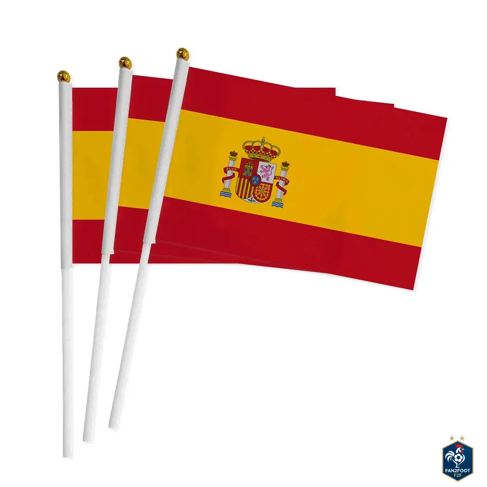 Lot de 10 Drapeaux à Main - Pays foot