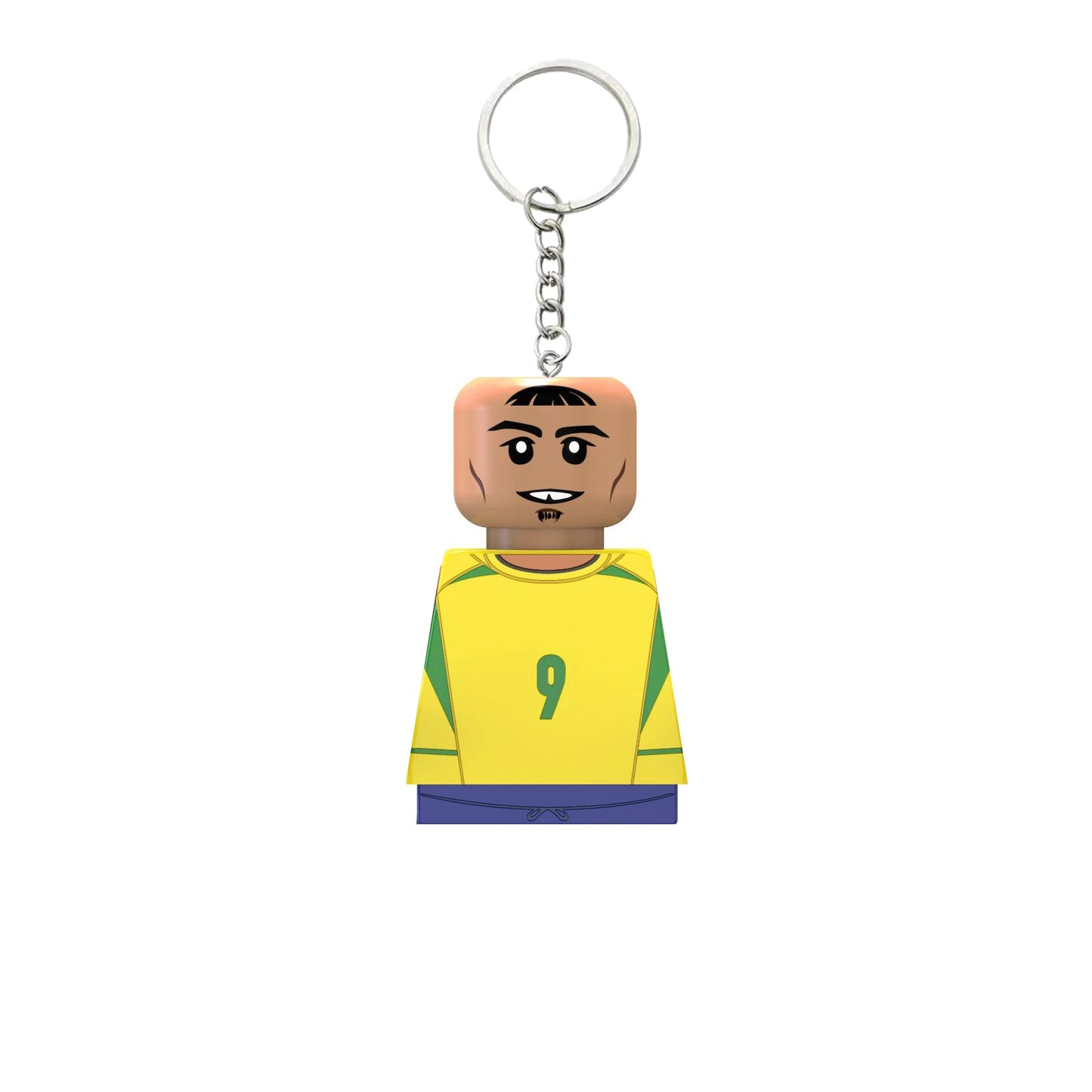 2024 NEW World Famous Football Players Keychain Figurine Messi Ronaldo Neymar Mini Action Building Block Model Toy Kids Gifts