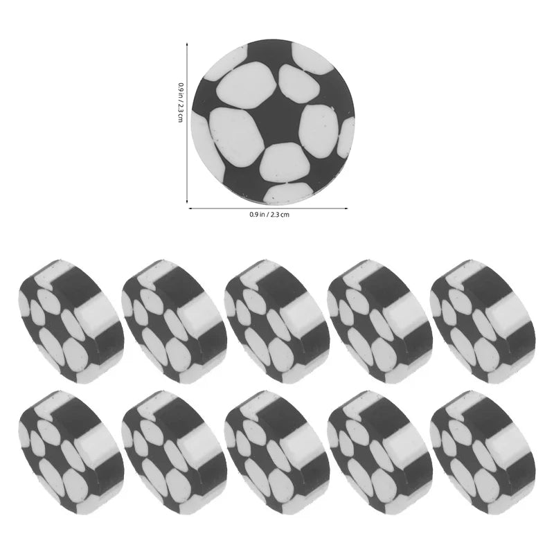 10 Pcs Football Eraser Erasers Small Compact Party Favors Supplies Modeling Multi-function Pencil Accessories Cute Soccer