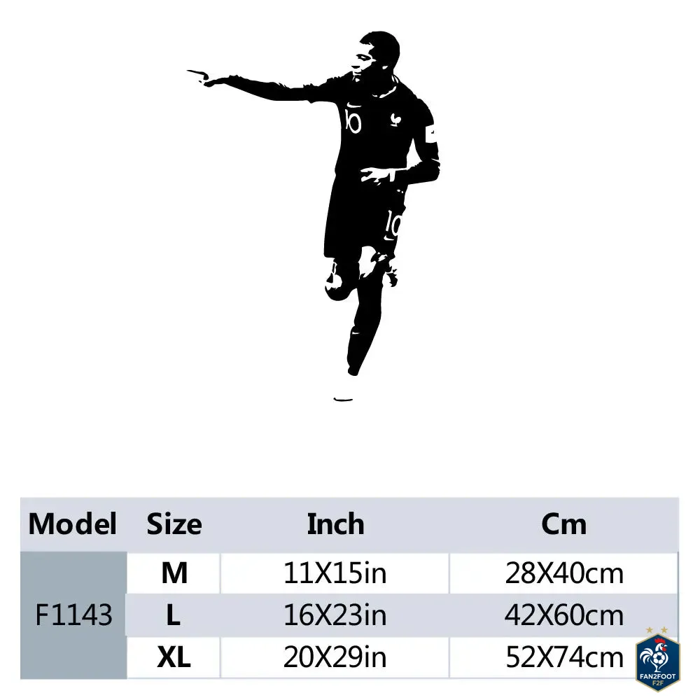 Sticker Mural Kylian Mbappé foot