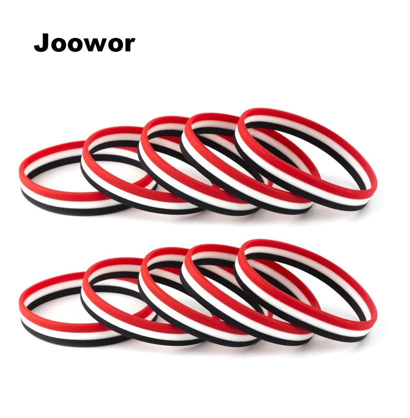1pc Syria Flag Silicone Rubber Bracelets Sports Wrist Band Bangle for Women Men 1pcs FB-0003