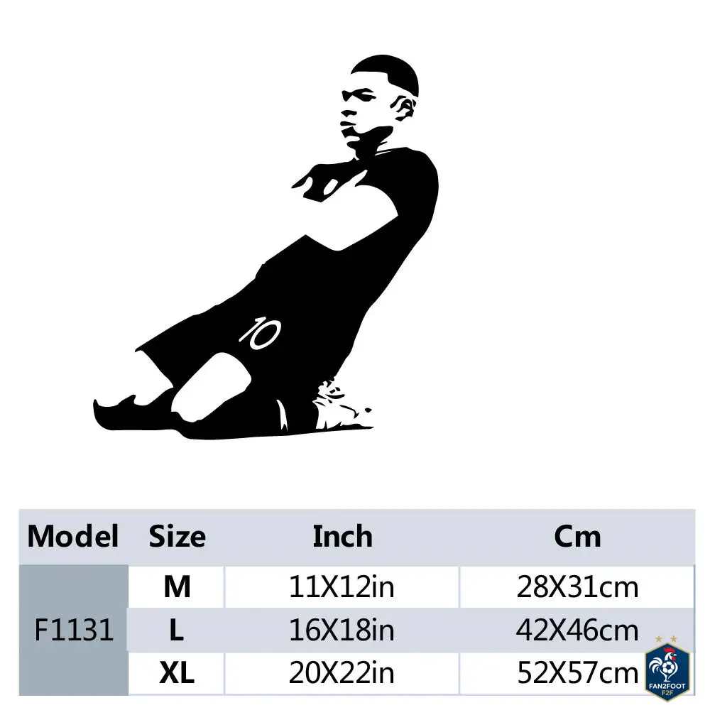 Sticker Mural Kylian Mbappé foot