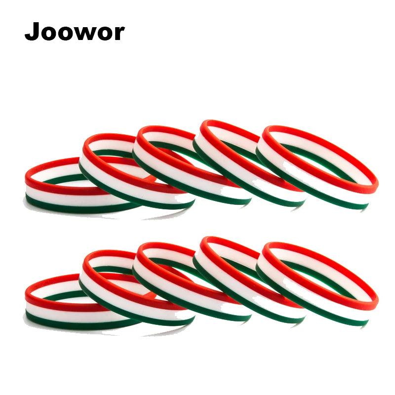 1pc Syria Flag Silicone Rubber Bracelets Sports Wrist Band Bangle for Women Men 1pcs FB-0003