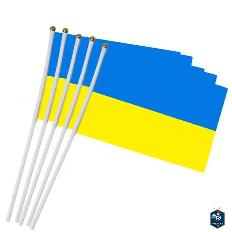 Lot de 10 Drapeaux à Main - Pays foot