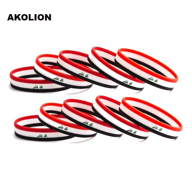 1pc Syria Flag Silicone Rubber Bracelets Sports Wrist Band Bangle for Women Men 1pcs FB-0003