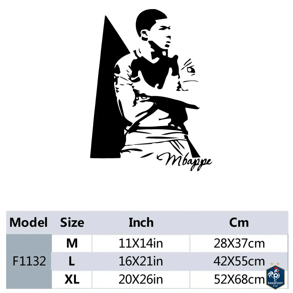 Sticker Mural Kylian Mbappé foot