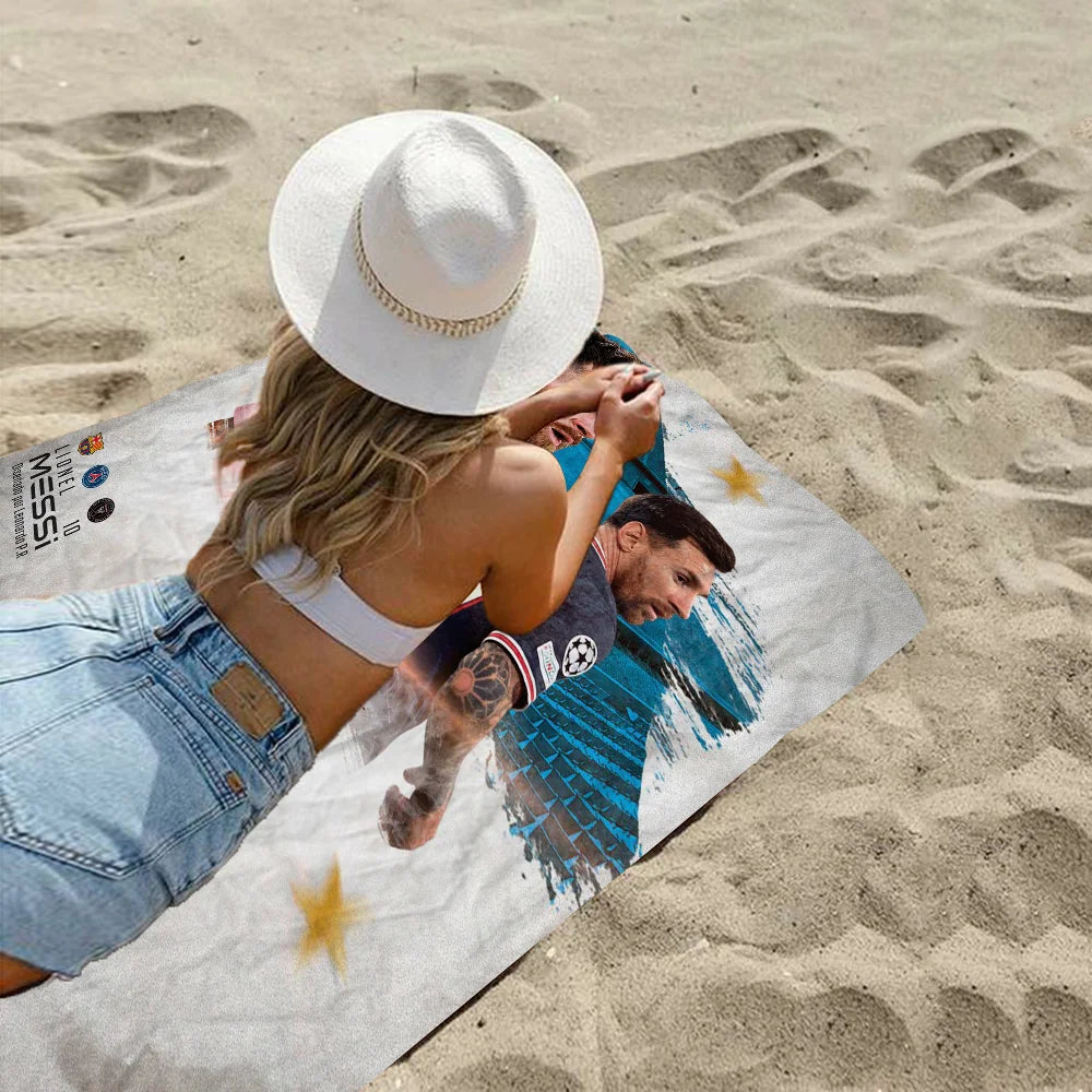 Serviette piscine Messi foot