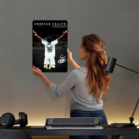 Plaque Métal Vintage Endrick foot-Fan2Foot