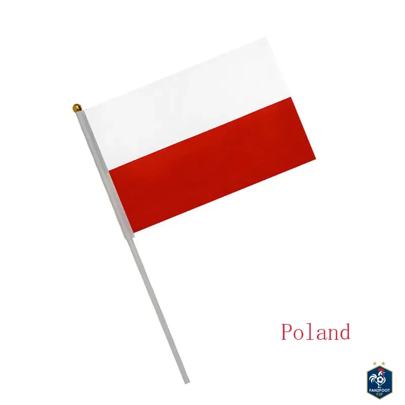 Lot de 10 Drapeaux à Main - Pays foot