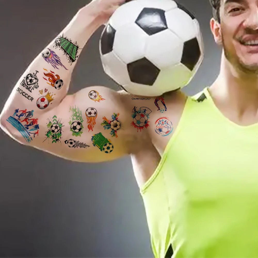 Lot de 10 Tatouages Temporaires foot