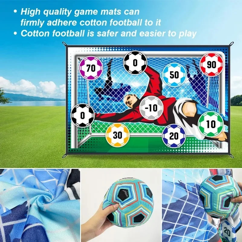 Jeu de Cible Football – Tapis de Tir avec Ballon Collant foot