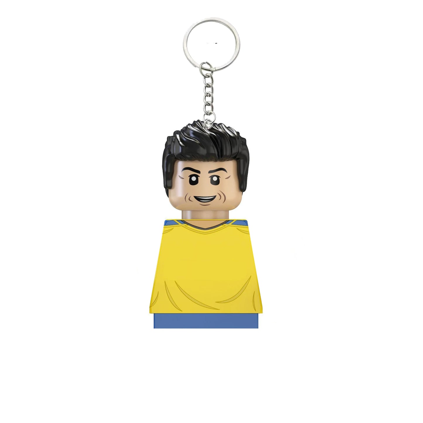 2024 NEW World Famous Football Players Keychain Figurine Messi Ronaldo Neymar Mini Action Building Block Model Toy Kids Gifts