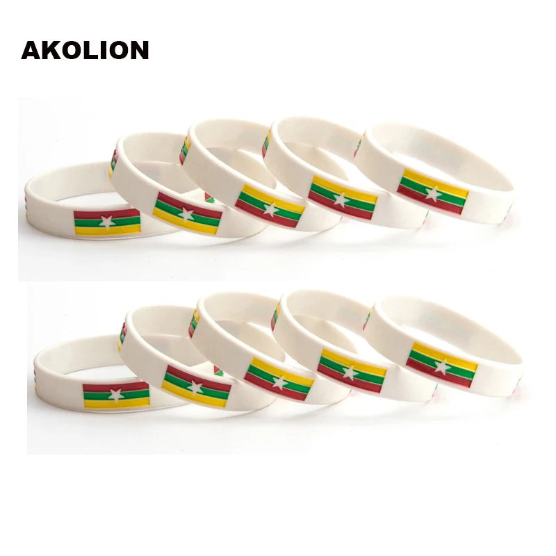 1pc Syria Flag Silicone Rubber Bracelets Sports Wrist Band Bangle for Women Men 1pcs FB-0003