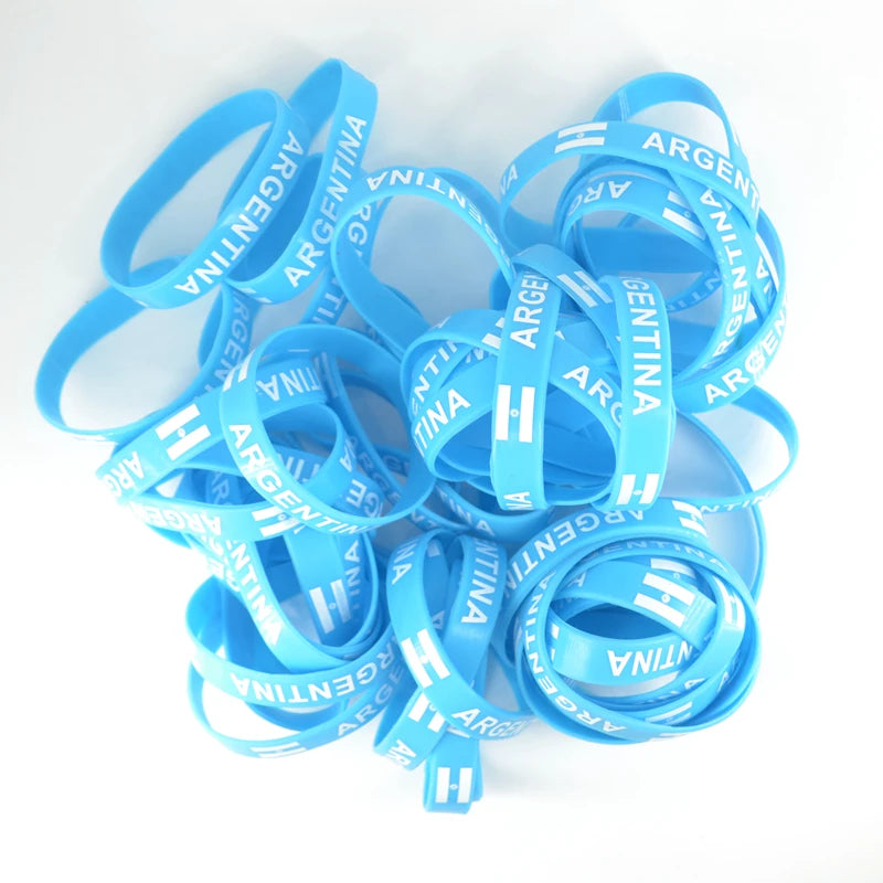 Lot de 25 Bracelets en Silicone Argentine foot