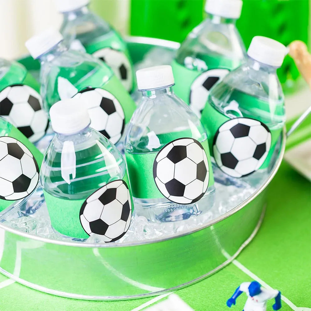 120pcs Soccer Stickers Labels for Paper Bags Helmet Scrapbooking Football Party Favors for Kids Sports Soccer Party Decorations