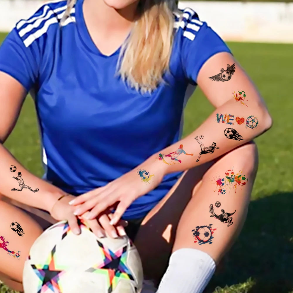 Lot de 10 Tatouages Temporaires foot