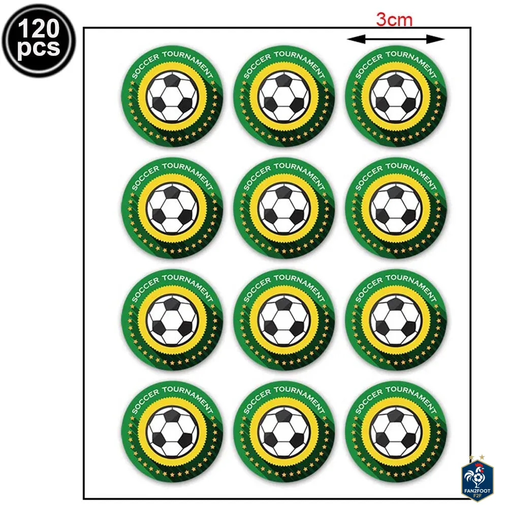 120 Autocollants Football Anniversaire foot