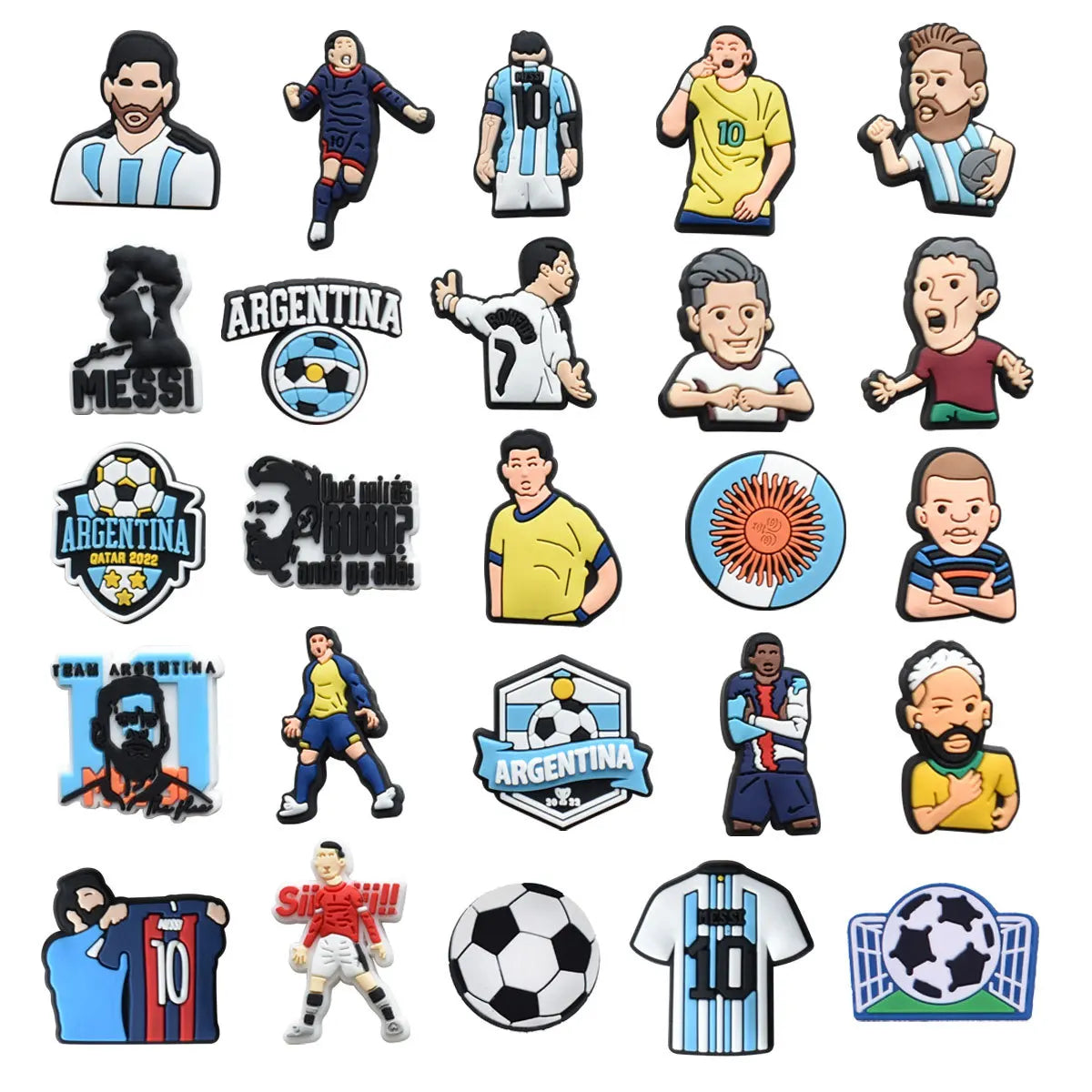 Charm Football pour Crocs Messi, Cristiano Ronaldo, Neymar foot