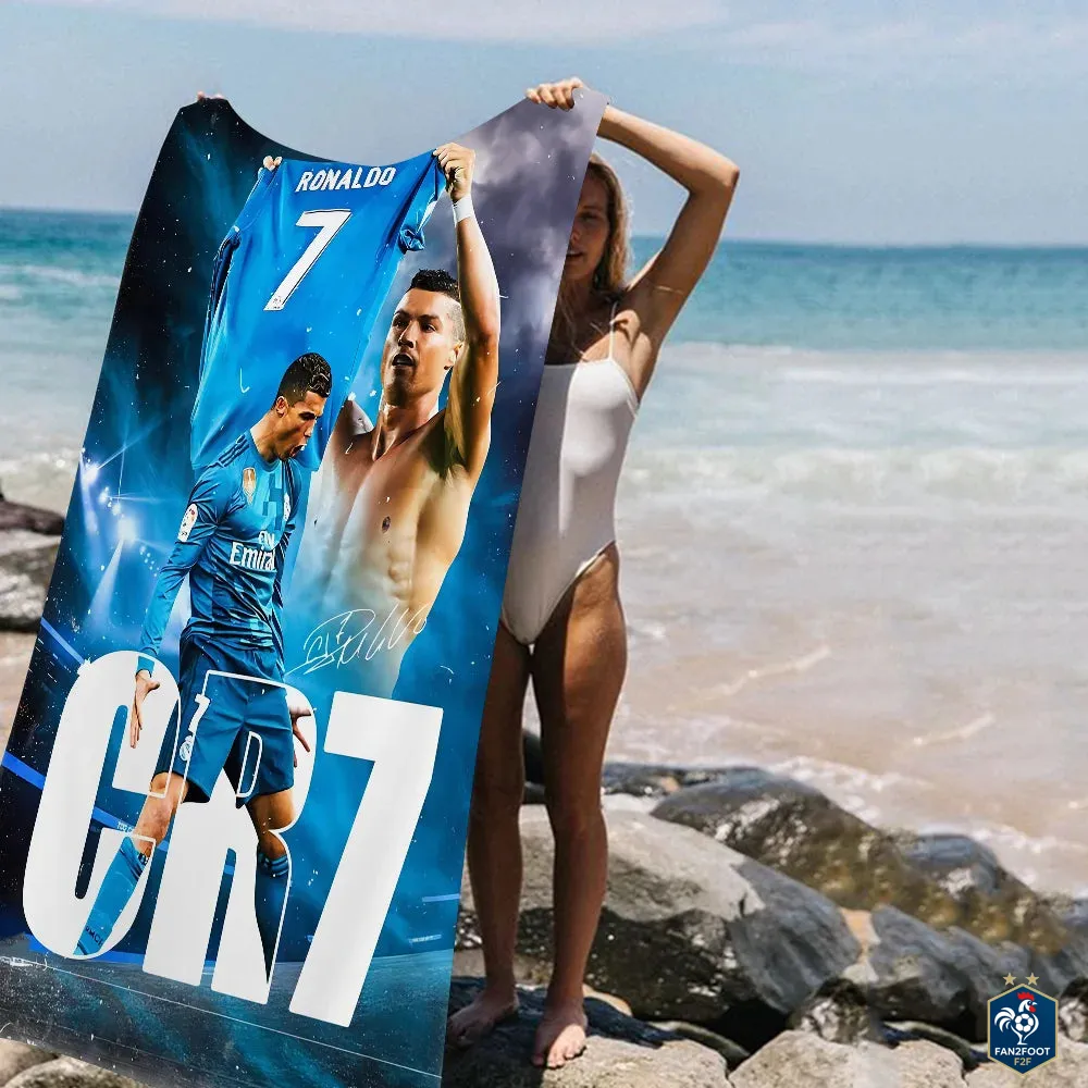 Serviette plage Cristiano Ronaldo CR7 foot