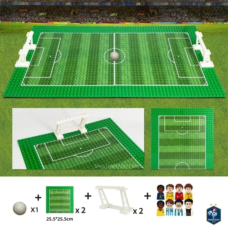 Terrain de Football en Mini Blocs type LEGO foot