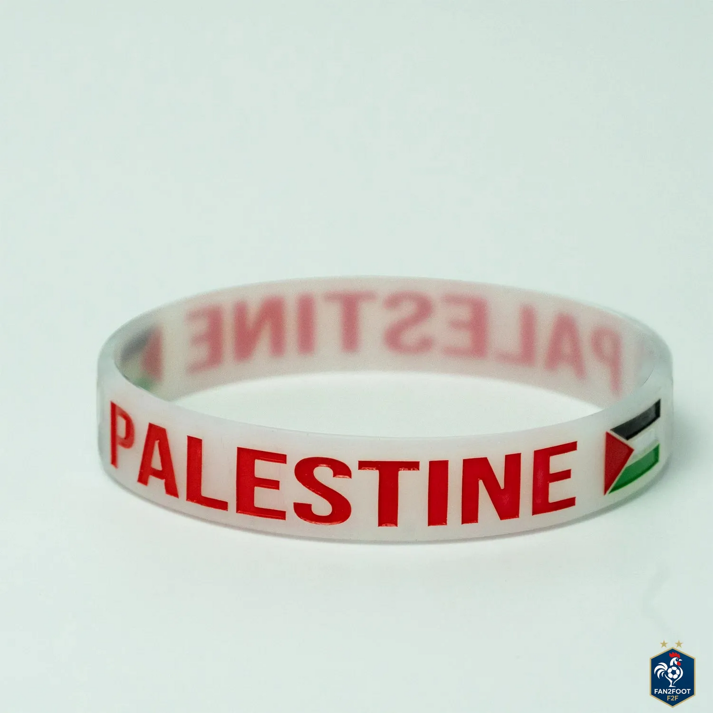 Lot de 2 Bracelets en Silicone Palestine foot