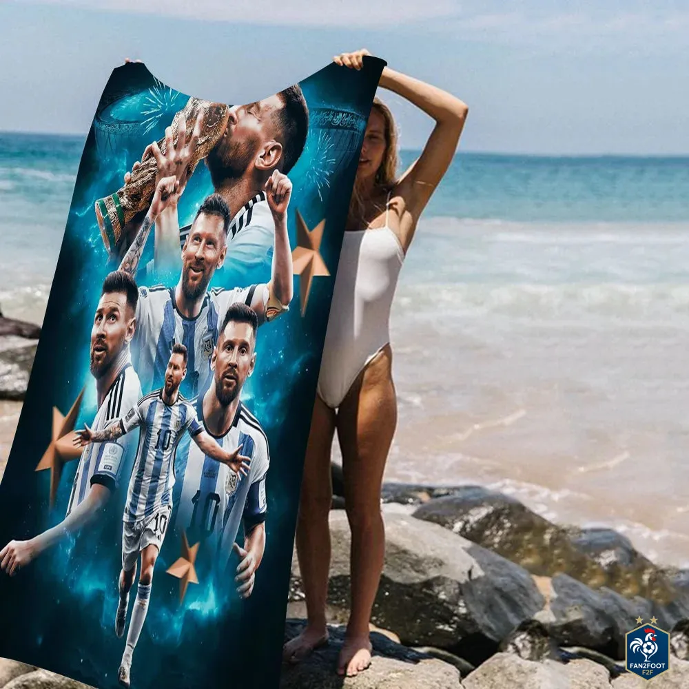 Serviette piscine Messi foot