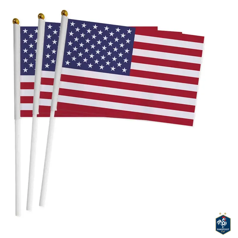 Lot de 10 Drapeaux à Main - Pays foot