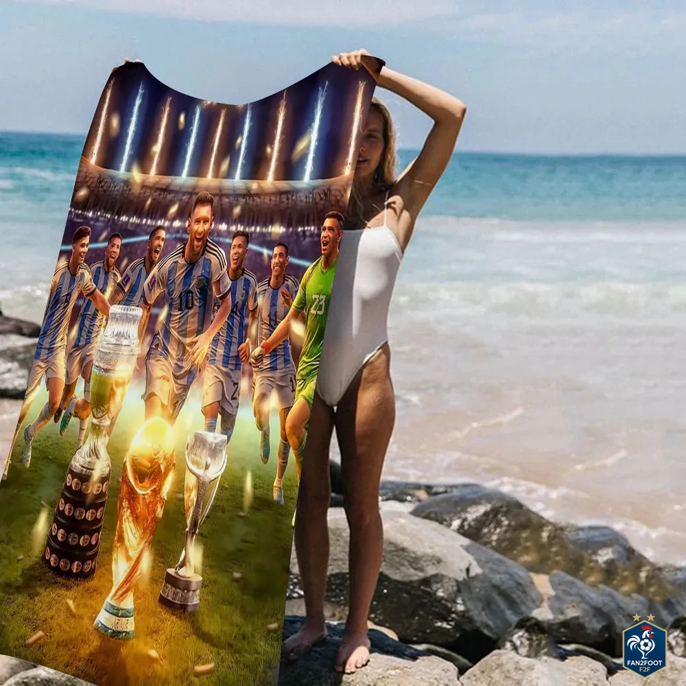 Serviette piscine Messi foot