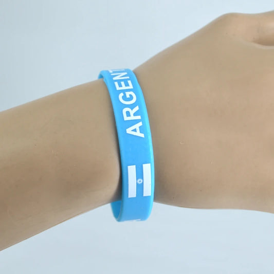 Lot de 25 Bracelets en Silicone Argentine foot-Fan2Foot