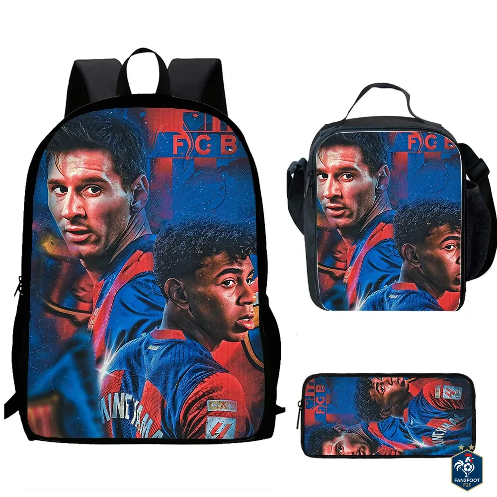 Ensemble Cartable Enfant 3 Pièces – Sac à Dos, Sac Repas, Trousse foot