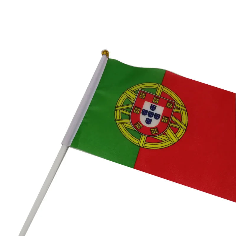 Lot de 10 Drapeaux à Main Portugal foot