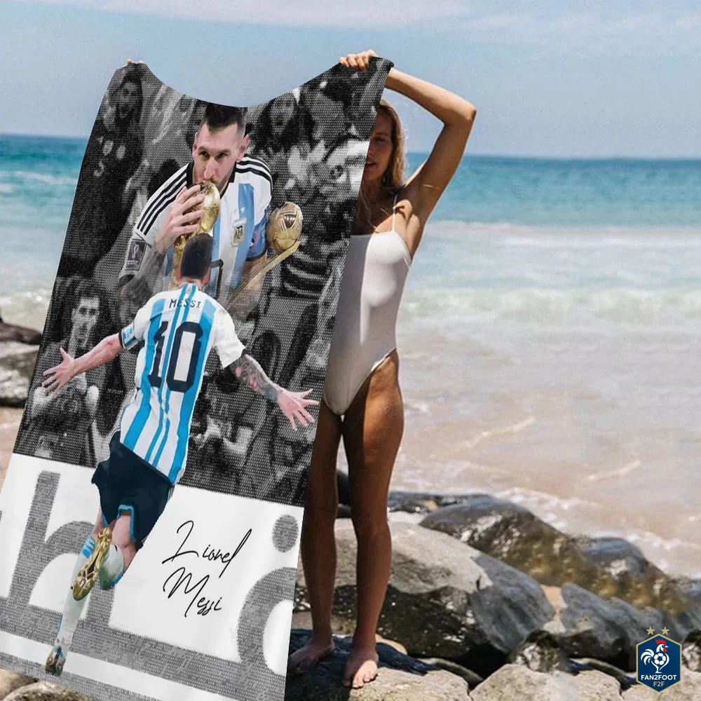 Serviette piscine Messi foot