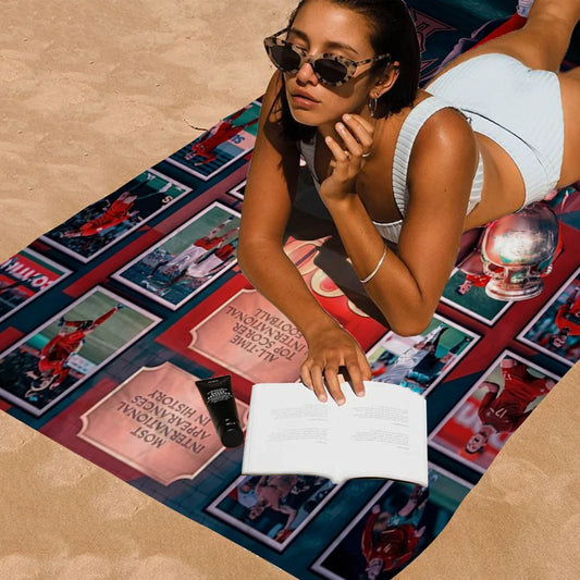 Serviette plage Cristiano Ronaldo CR7 foot