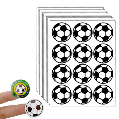 120pcs Soccer Stickers Labels for Paper Bags Helmet Scrapbooking Football Party Favors for Kids Sports Soccer Party Decorations